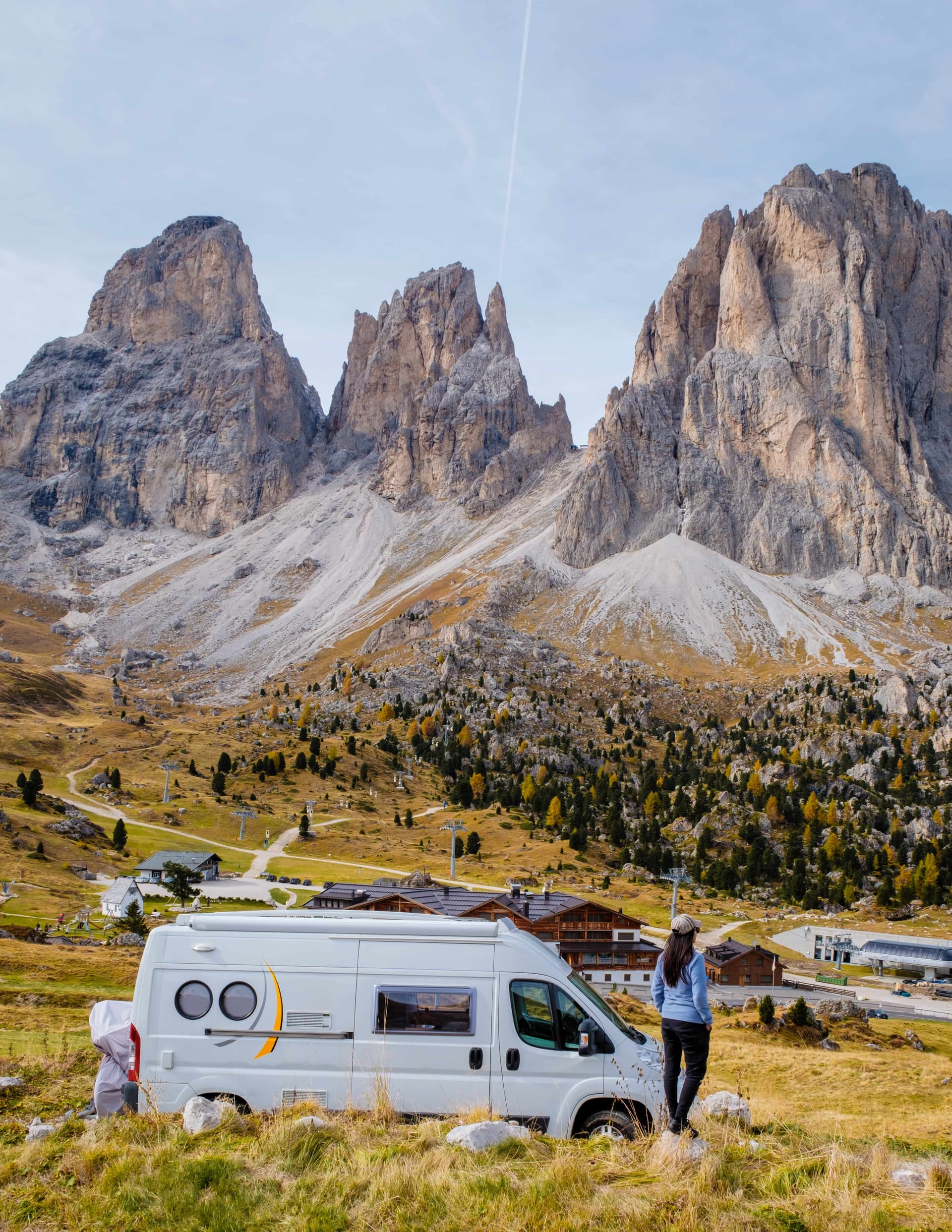 Exploring the breathtaking Dolomites in a camper